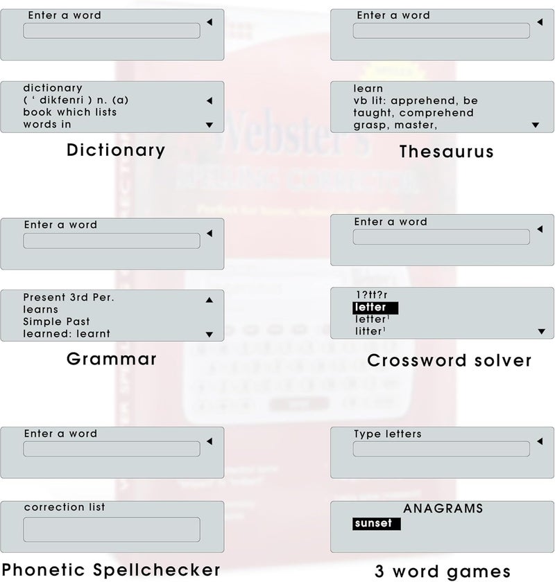 Franklin Webster's Spelling Corrector NCS-100 - Advanced Phonetic Spell Correction Technology - Type Words as They Sound for Quick and Accurate Suggestions - Image 4
